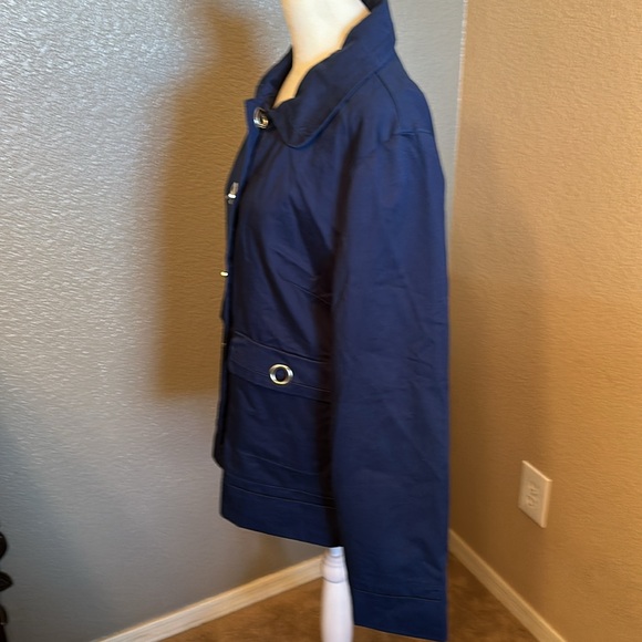 Merona size XL blue peacoat style grommet and hook closure side pocket - Picture 4 of 7